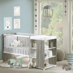 Lit bébé combiné 60 x120 cm évolutif en 90 x190 cm SLEEPY/FLO