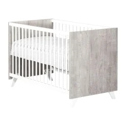 Lit bébé sommier réglable 60x120cm SCANDI coloris gris