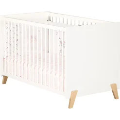 Lit bébé sommier réglable 60x120cm JOY coloris naturel