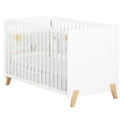 Lit bébé sommier réglable 60x120cm JOY coloris naturel