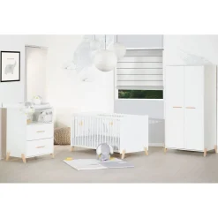 Lit bébé évolutif Little Big Bed 140x70cm JOY coloris naturel