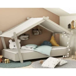 Lit cabane avec sommier 90X200 cm NOA