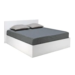 Lit coffre avec sommier relevable et tête de lit 140x190 cm MADRID