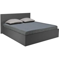Lit coffre avec sommier relevable et tête de lit 140x190 cm MADRID