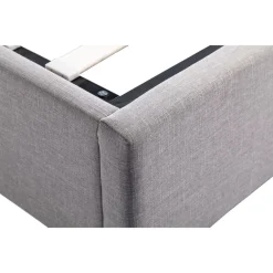 Lit coffre tissu avec sommier relevable 160x200 cm LEO