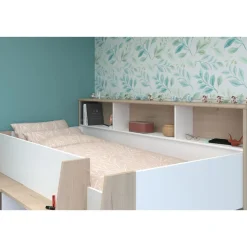 Lit combiné mi hauteur sommier inclus 90x200cm GREG