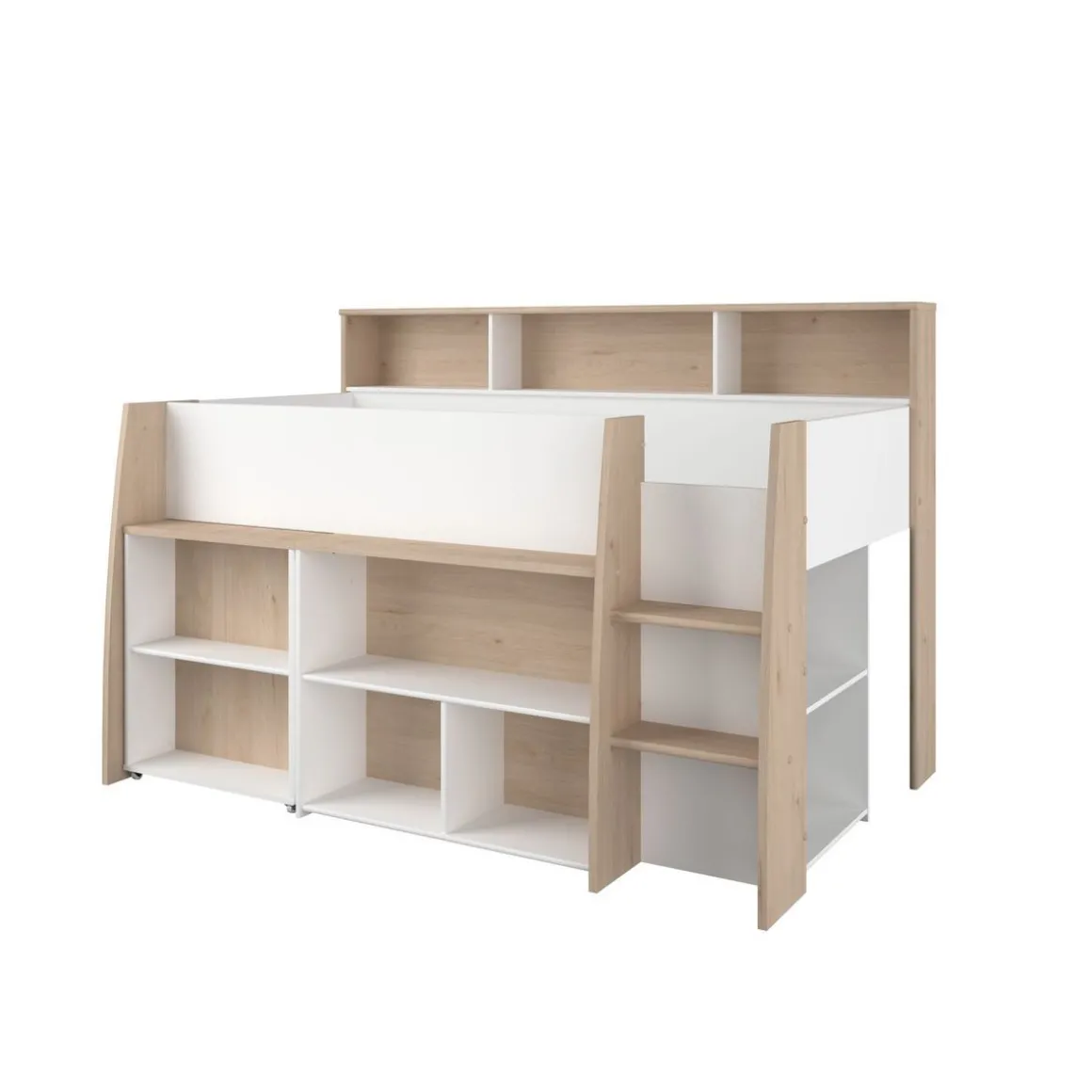 Lit combiné mi hauteur sommier inclus 90x200cm GREG