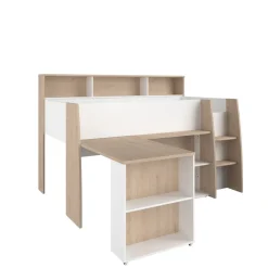 Lit combiné mi hauteur sommier inclus 90x200cm GREG