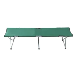 Lit de camp lit d'appoint pliable 193 x 64 x 40 cm avec sac de transport polyester Oxford métal vert et gris