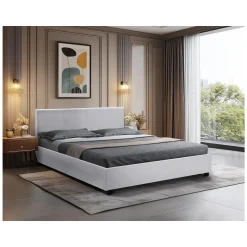 Lit double avec coffre Carla - 160 x 200 cm - Blanc