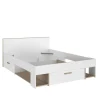Lit double avec rangements 140X190/200 cm SANDRINE