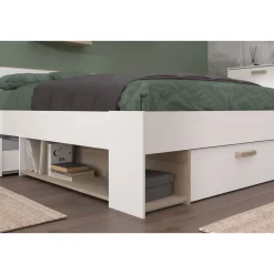 Lit double avec rangements 140X190/200 cm SANDRINE