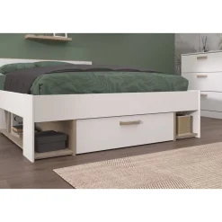 Lit double avec rangements 140X190/200 cm SANDRINE