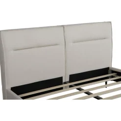 Lit double en tissu design Moritz - 140 x 190 cm - Beige