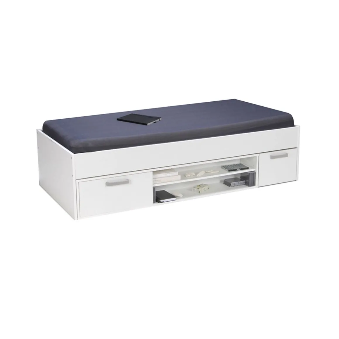 Lit enfant TEDY pour couchage 90x190cm avec chevet et rangements