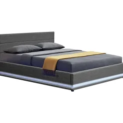 Lit LED avec coffre Anastasia - 180 x 200 - Gris foncé