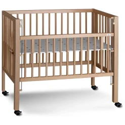 Lit Maxi Boxspring bois naturel avec matelas 90 x 50