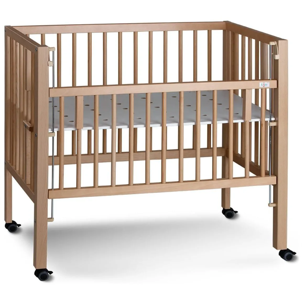 Lit Maxi Boxspring bois naturel avec matelas 90 x 50