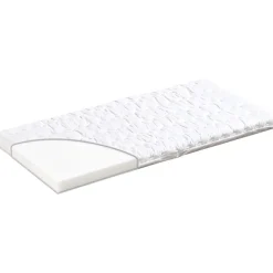 Lit Maxi Boxspring bois naturel avec matelas 90 x 50
