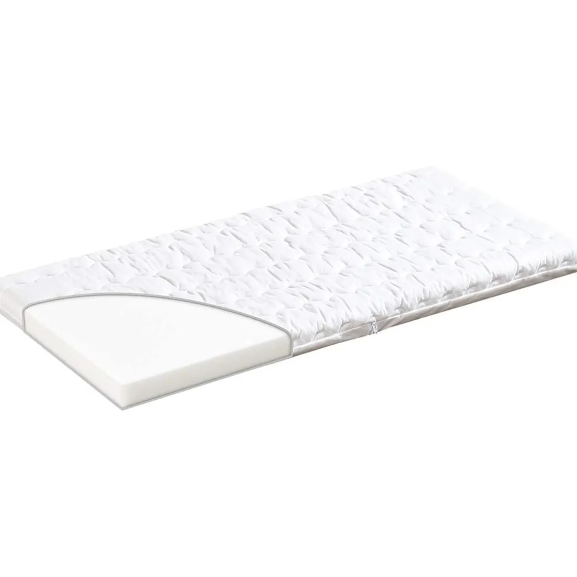 Lit Maxi Boxspring bois naturel avec matelas 90 x 50