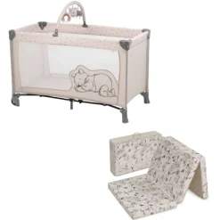 Lit parapluie Dream N Play + Matelas pour lit parapluie Sleeper Winnie l'ourson Beige