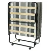 LIT PLIANT sommier 12 lattes + matelas mousse 80x190 cm FOLDI