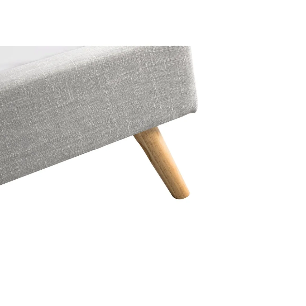 Lit scandinave tissu avec tête de lit et sommier 160x200 cm PORTIMAO