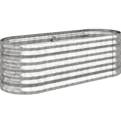 Lit sureleve de jardin Acier enduit de poudre Argente