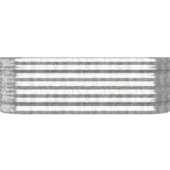 Lit sureleve de jardin Acier enduit de poudre Argente