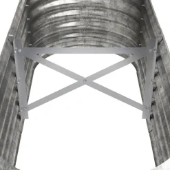 Lit sureleve de jardin Acier enduit de poudre Argente