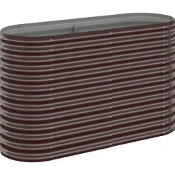 Lit sureleve de jardin Acier enduit de poudre marron