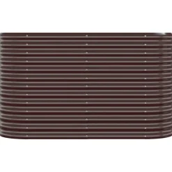 Lit sureleve de jardin Acier enduit de poudre marron