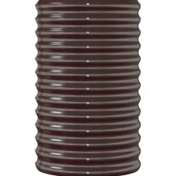 Lit sureleve de jardin Acier enduit de poudre marron