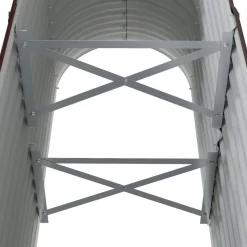 Lit sureleve de jardin Acier enduit de poudre marron