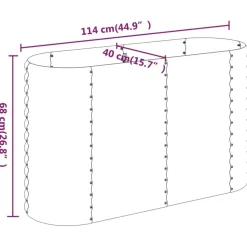 Lit sureleve de jardin Acier enduit de poudre marron