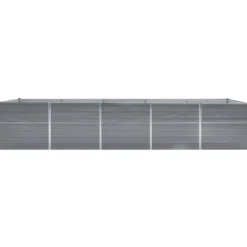 Lit sureleve de jardin Acier galvanise 400x80x45 cm Gris