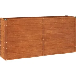 Lit sureleve de jardin rouille 160x40x77 cm acier corten