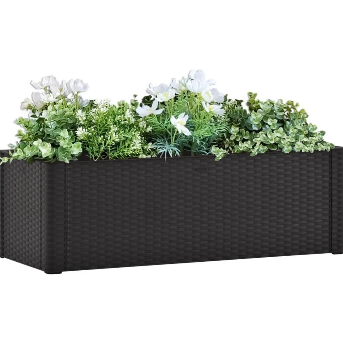 Lit sureleve de jardin systeme arrosage Anthracite 100x43x33 cm