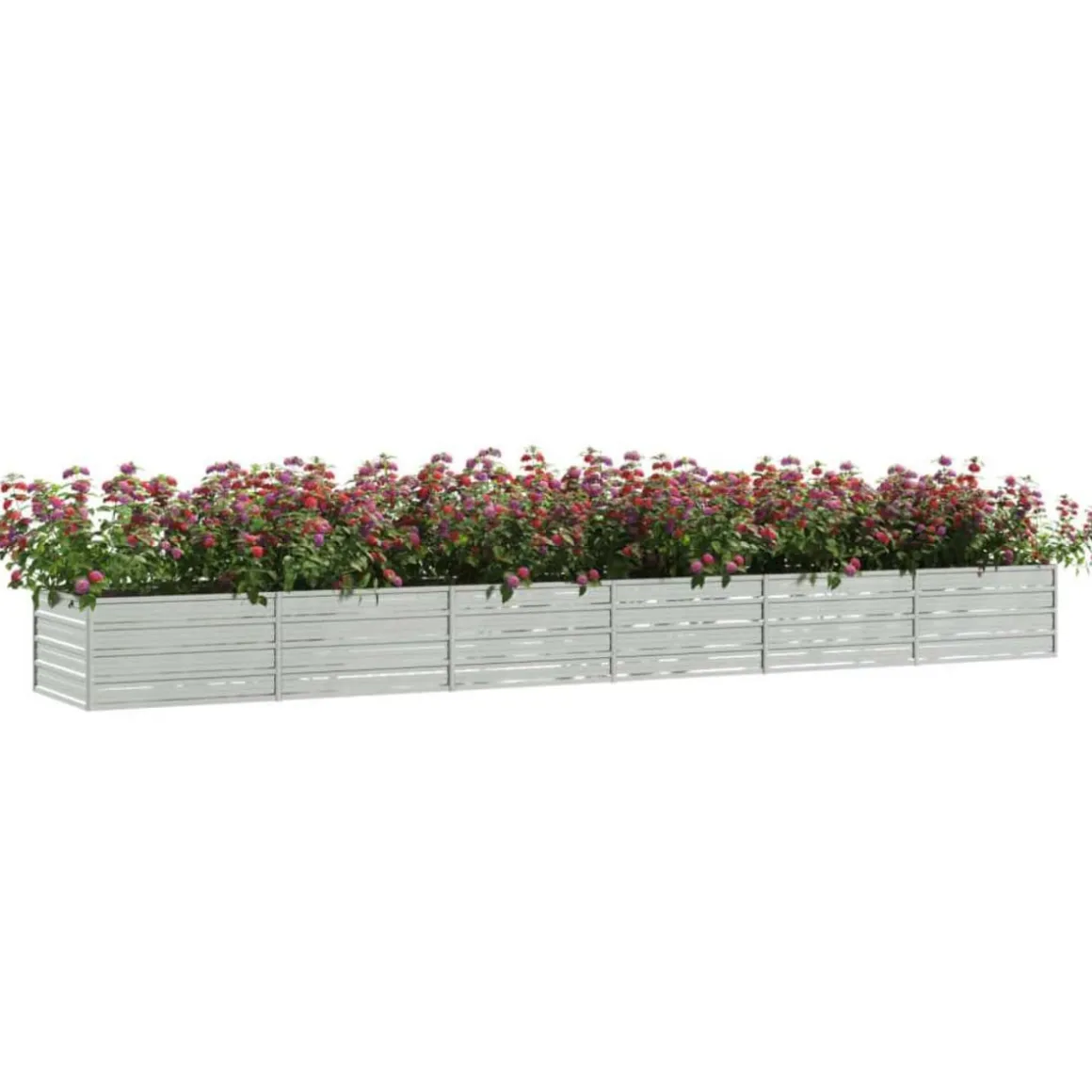 Lit sureleve de jardin 480x80x45 cm Acier galvanise Argente
