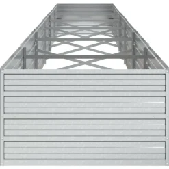 Lit sureleve de jardin 480x80x45 cm Acier galvanise Argente