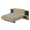 Lit 140x200 cm avec 2 chevets lambris intégrés MEZOS