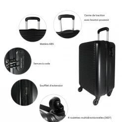 Lot 3 valises rigides dont une cabine