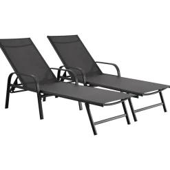 Lot de 2 Bains de soleil en métal Farniente - Gris