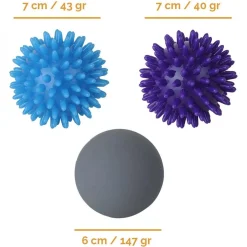 Lot de 3 balles de massage pour toutes parties du corps