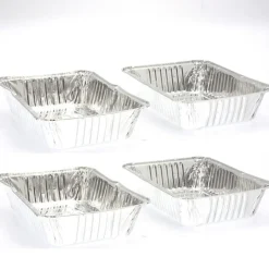Lot de 3 barquettes de cuisson en aluminium pour barbecue - Petit modèle