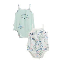 Lot de 2 bodies bébé à bretelles Dahlia