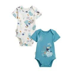 Lot de 2 bodies bébé manches courtes Athi