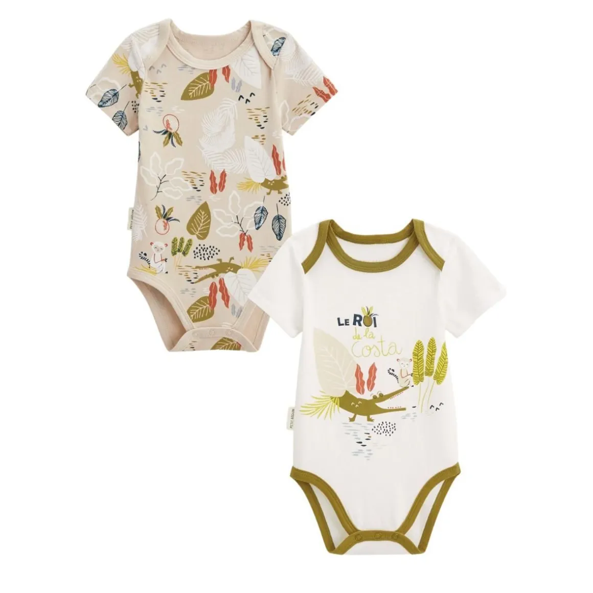 Lot de 2 bodies bébé manches courtes Costa