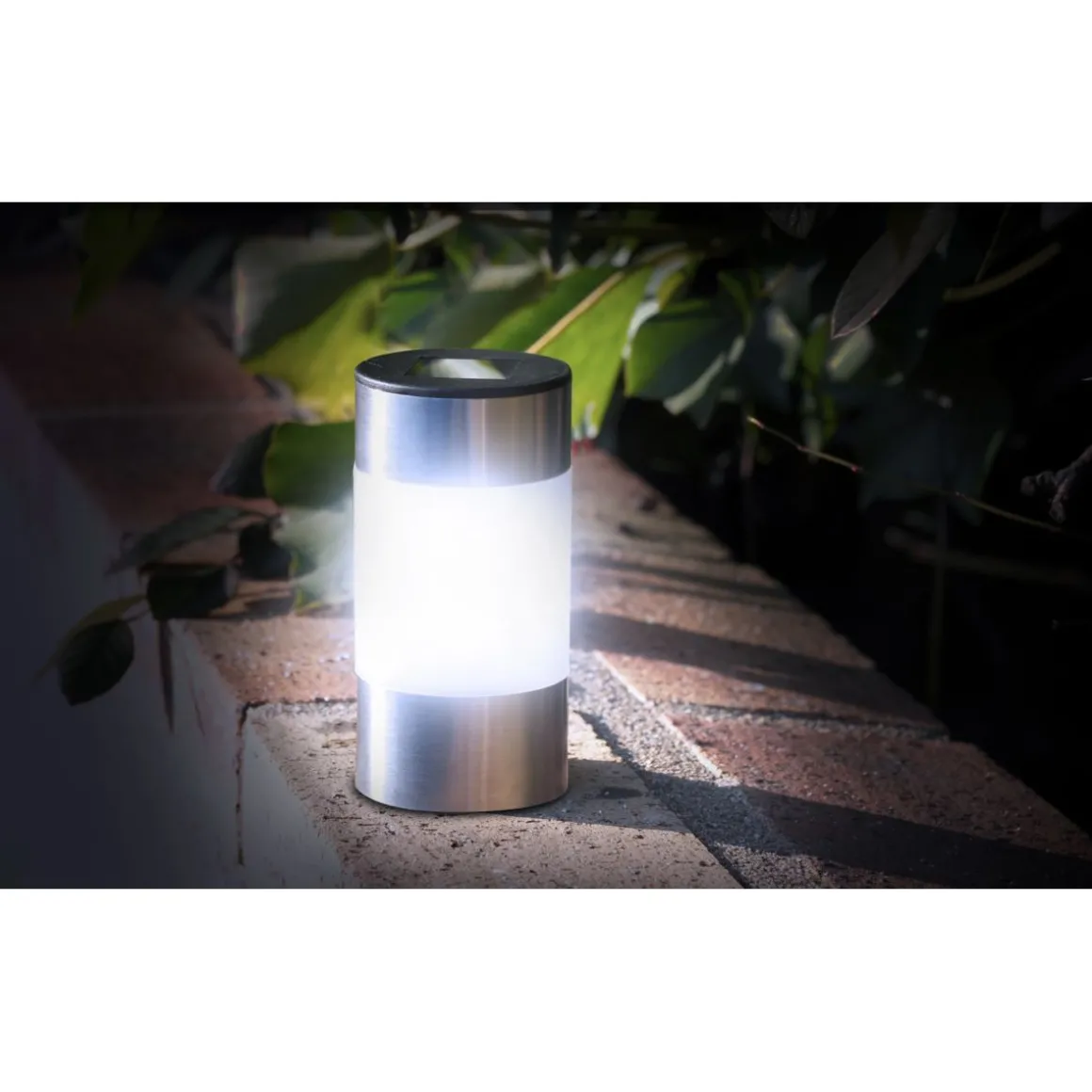 Lot de 4 bornes solaire à planter ou à poser Gris - INOXIA