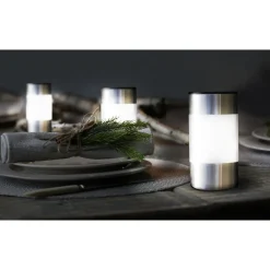 Lot de 4 bornes solaire à planter ou à poser Gris - INOXIA